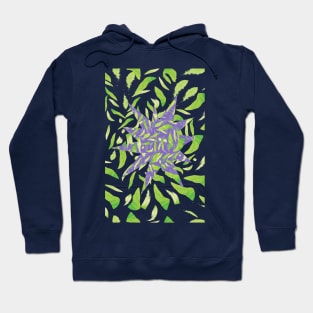 Green Splats on Purple Hoodie